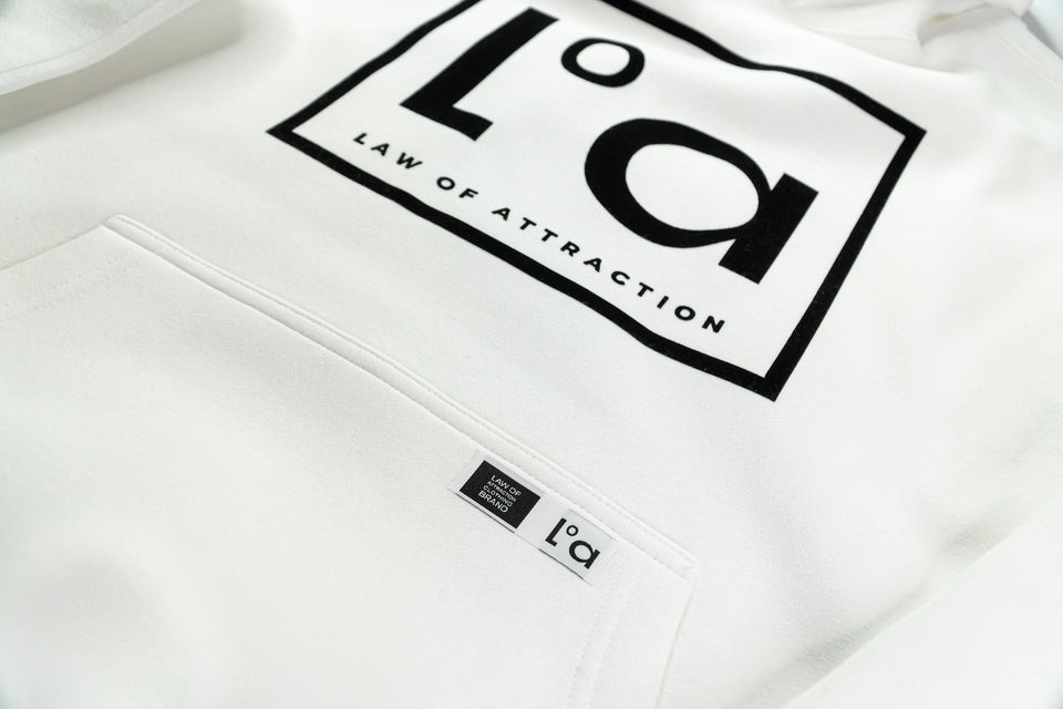 Law Of Attraction White 9.0 oz Hoodie