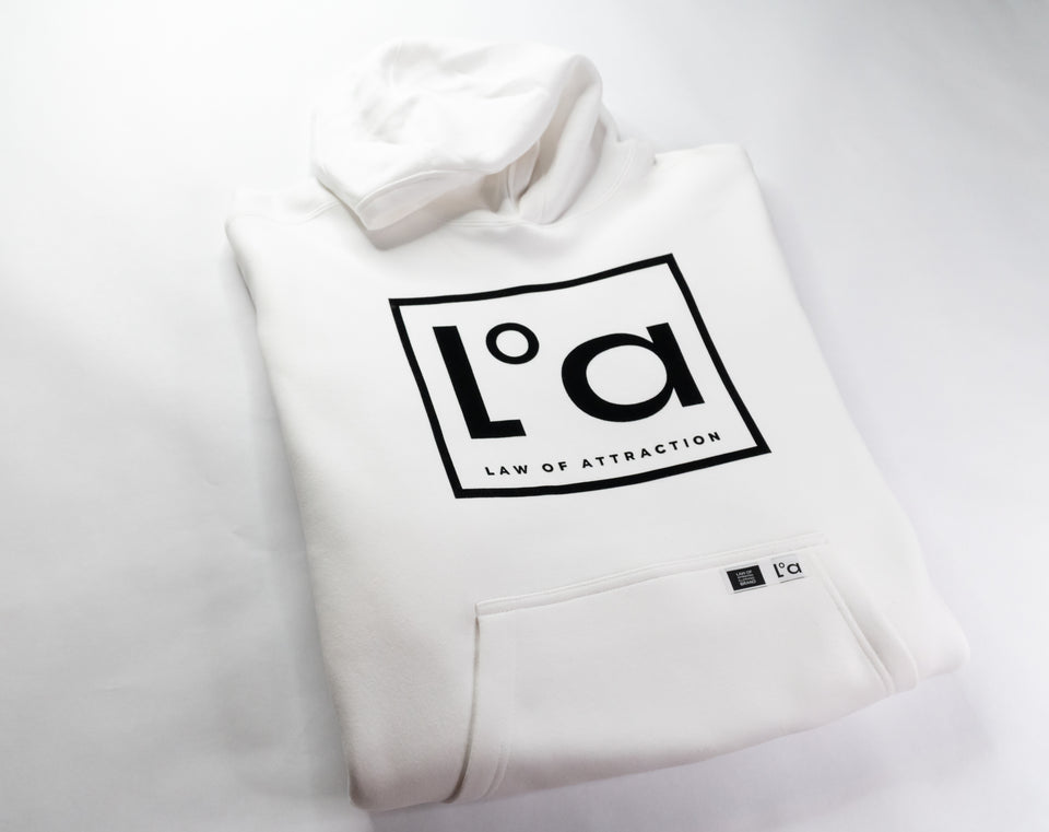 Law Of Attraction White 9.0 oz Hoodie