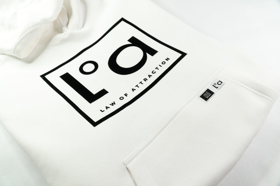 Law Of Attraction White 9.0 oz Hoodie